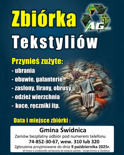 Świdnica moedigt mensen aan om textiel te doneren